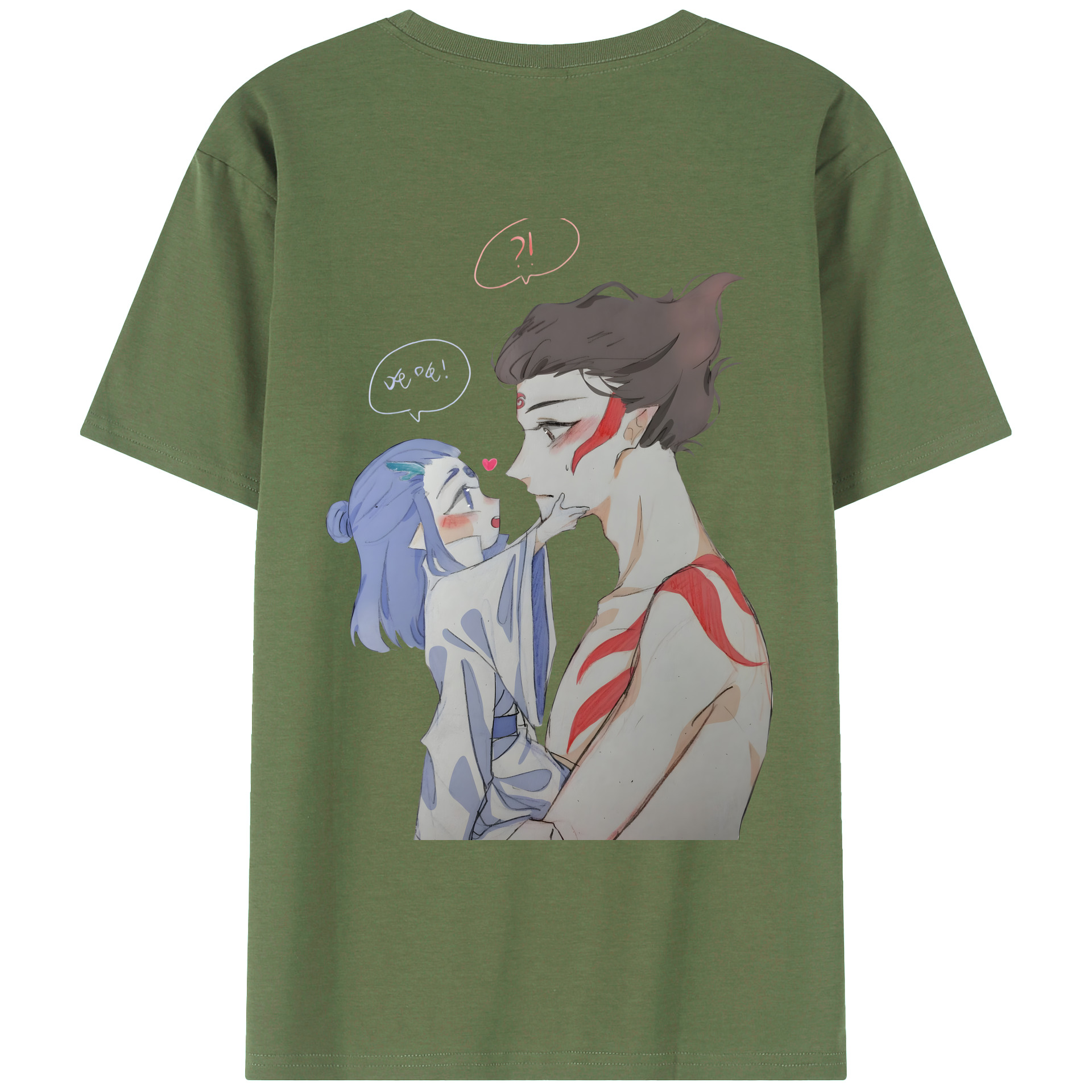 （画像用） Ne Zha 2 ナタ 魔童の大暴れ 綿100％ メンズ半袖Tシャツ（バックプリント） 通気性